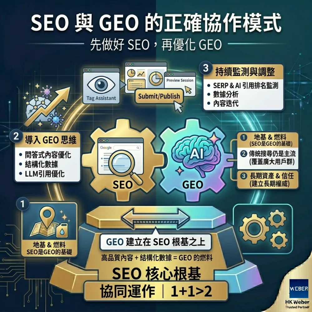 SEO 與 GEO 的正確協作模式