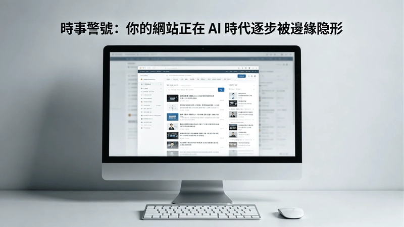 時事警號：你的網站正在 AI 時代逐步被邊緣隱形