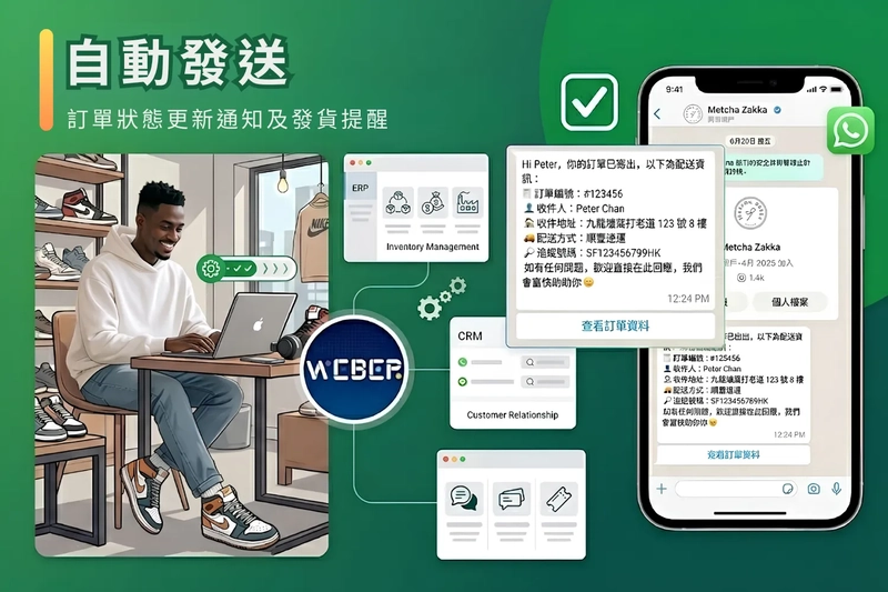 自動發送訂單狀態更新通知及發貨提醒